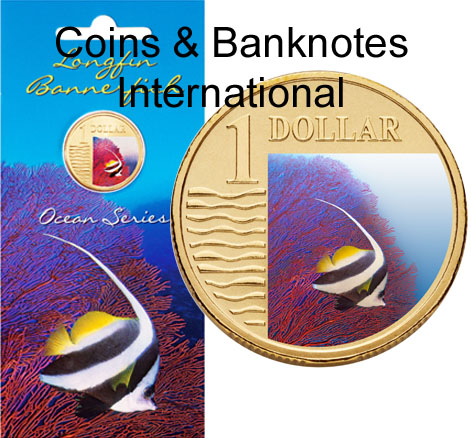 2007 Australia $1 (Ocean Series-Longfin Bannerfish)